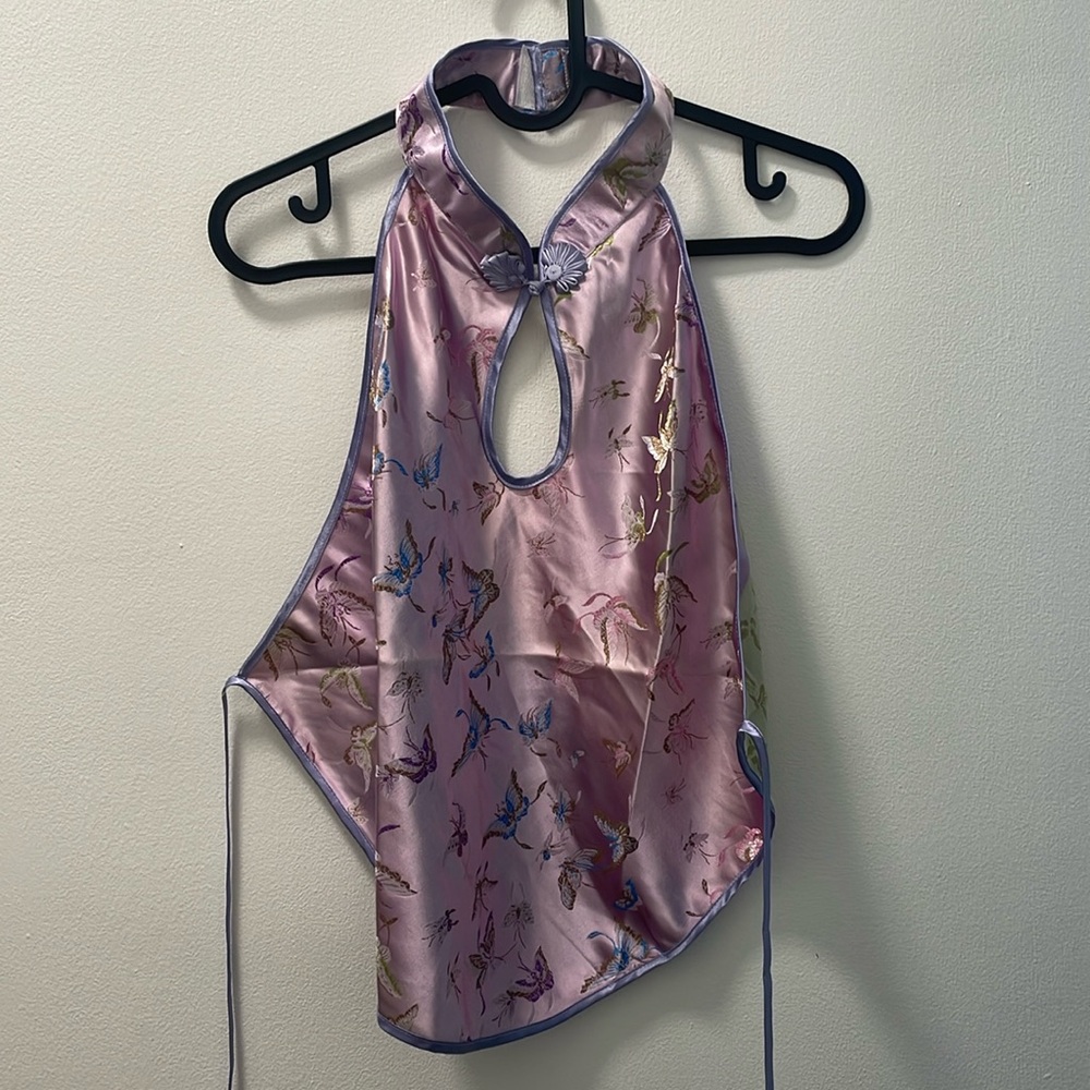 Chinese Satin Halter Top